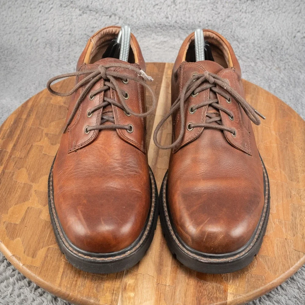 Bass Hamilton Low Boots 1428-200 Men's 10, Leather‎ Upper Oil Resistant Brown